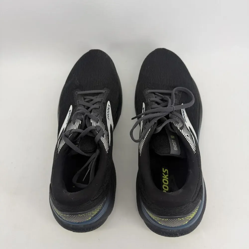 Brooks Ghost 16 Shoes Mens Size 12 Black Running Athletic Sneakers 1104181D046